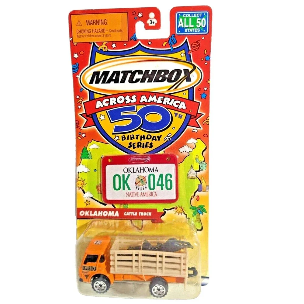Matchbox Across America Oklahoma Dodge Cattle Truck Central Collection Gift NIP